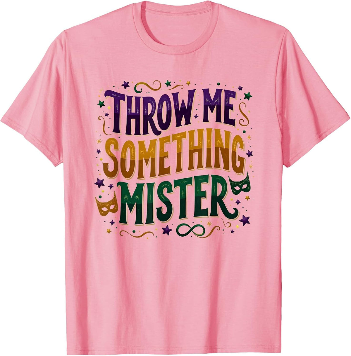 Mademark Mardi Gras & New Orleans T-Shirt - Pink-throw Me Something Mister