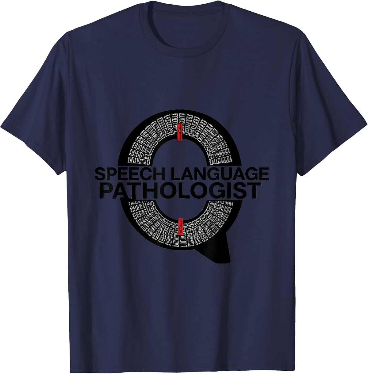 Speech Language Pathologist Retro Floral SLP Therapist Pride T-Shirt - Navy Blue