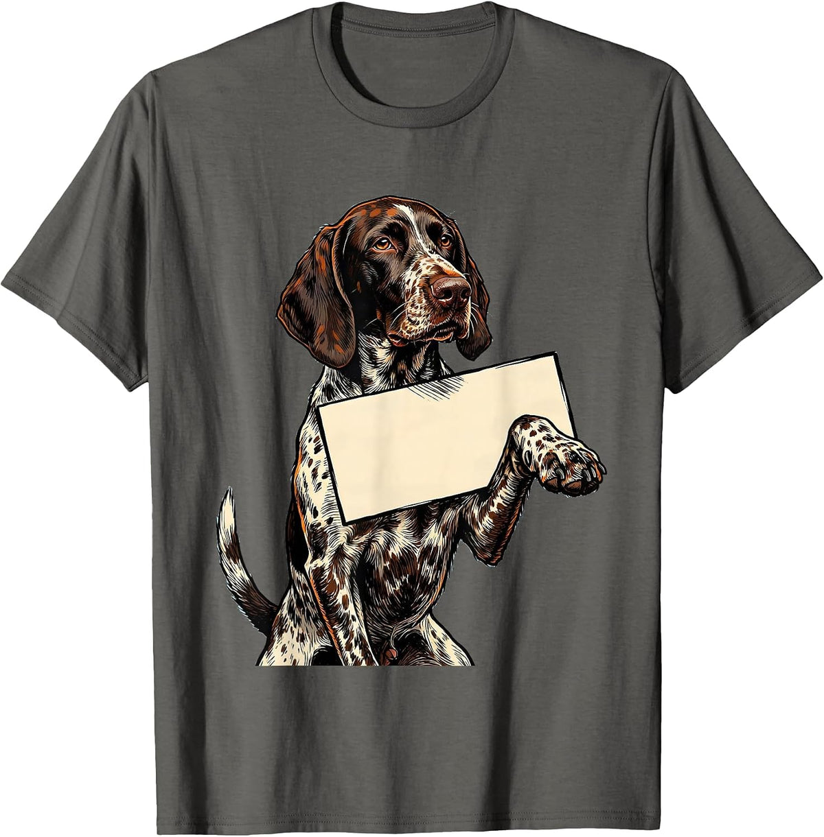 Men's German Shorthaired Pointer Hunting Dog Humor T-Shirt - Asphalt Grey