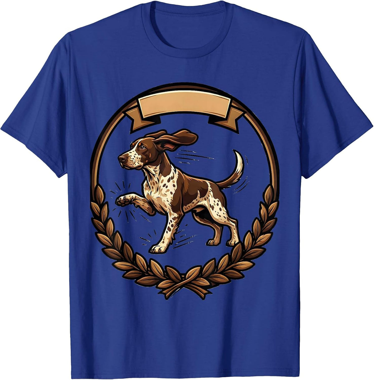 German Shorthaired Pointer Dog Cartoon Hunter Gift T-Shirt - Royal Blue