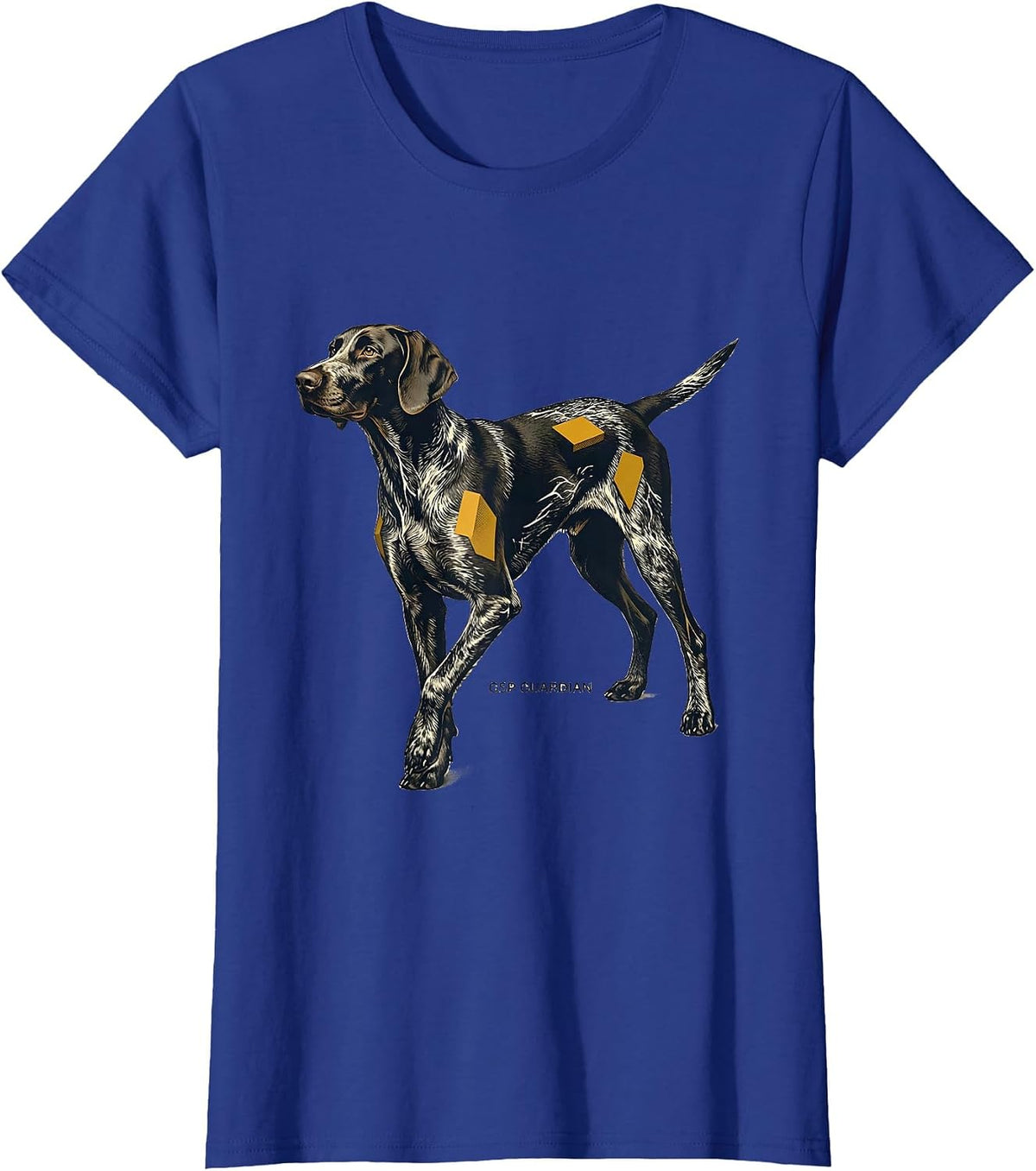 Women's GSP Guardian Midcentury Modern German Shorthaired Pointer T-Shirt - Royal Blue