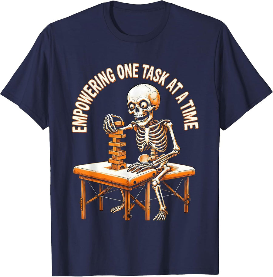 Empowering One Task At A Time Occupational Therapy T-Shirt - Navy Blue