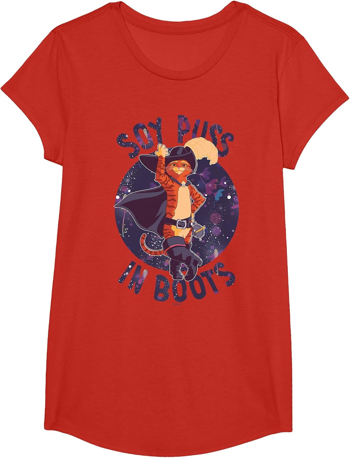 DreamWorks Puss in Boots: The Last Wish Soy Puss in Boots T-Shirt - Girls Red