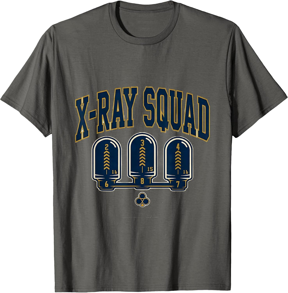 X-Ray Squad Sports Radiology Tech Rad Tech Crew T-Shirt - Asphalt Grey