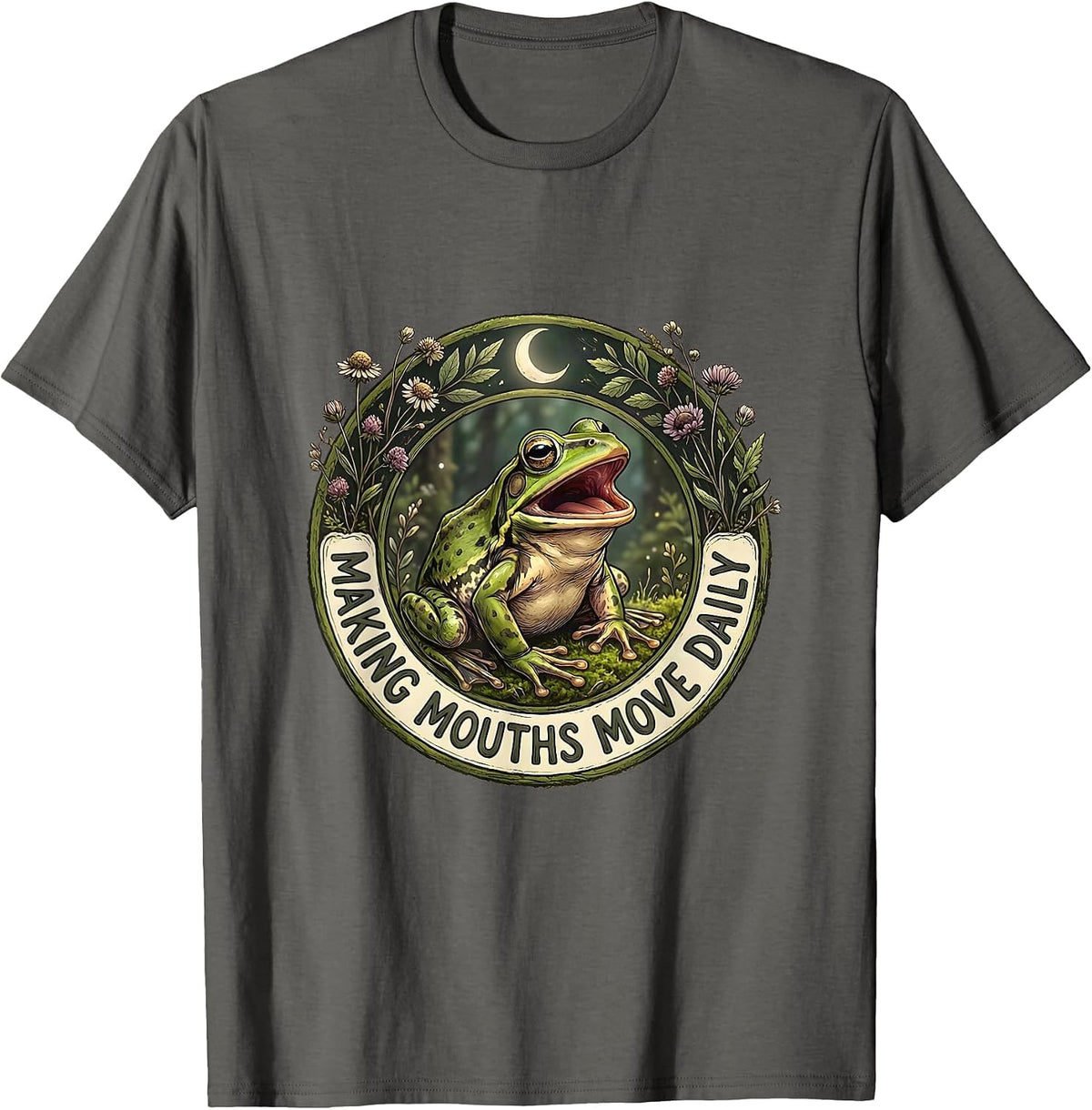 Making Mouths Move Daily Speech Therapist Design T-Shirt - Asphalt Grey