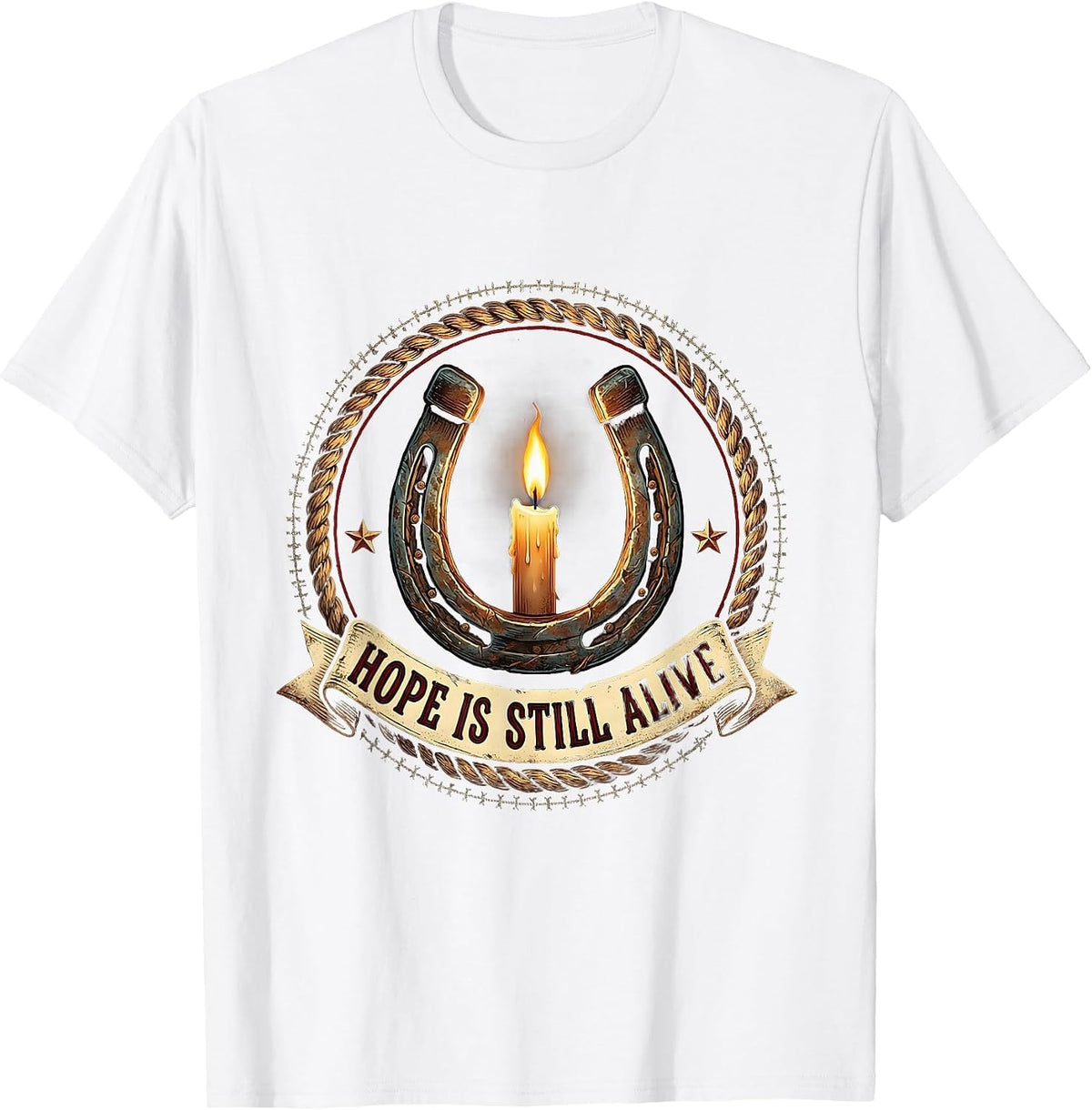 Men's Hope Is Still Alive Suicide Awareness Design T-Shirt - White