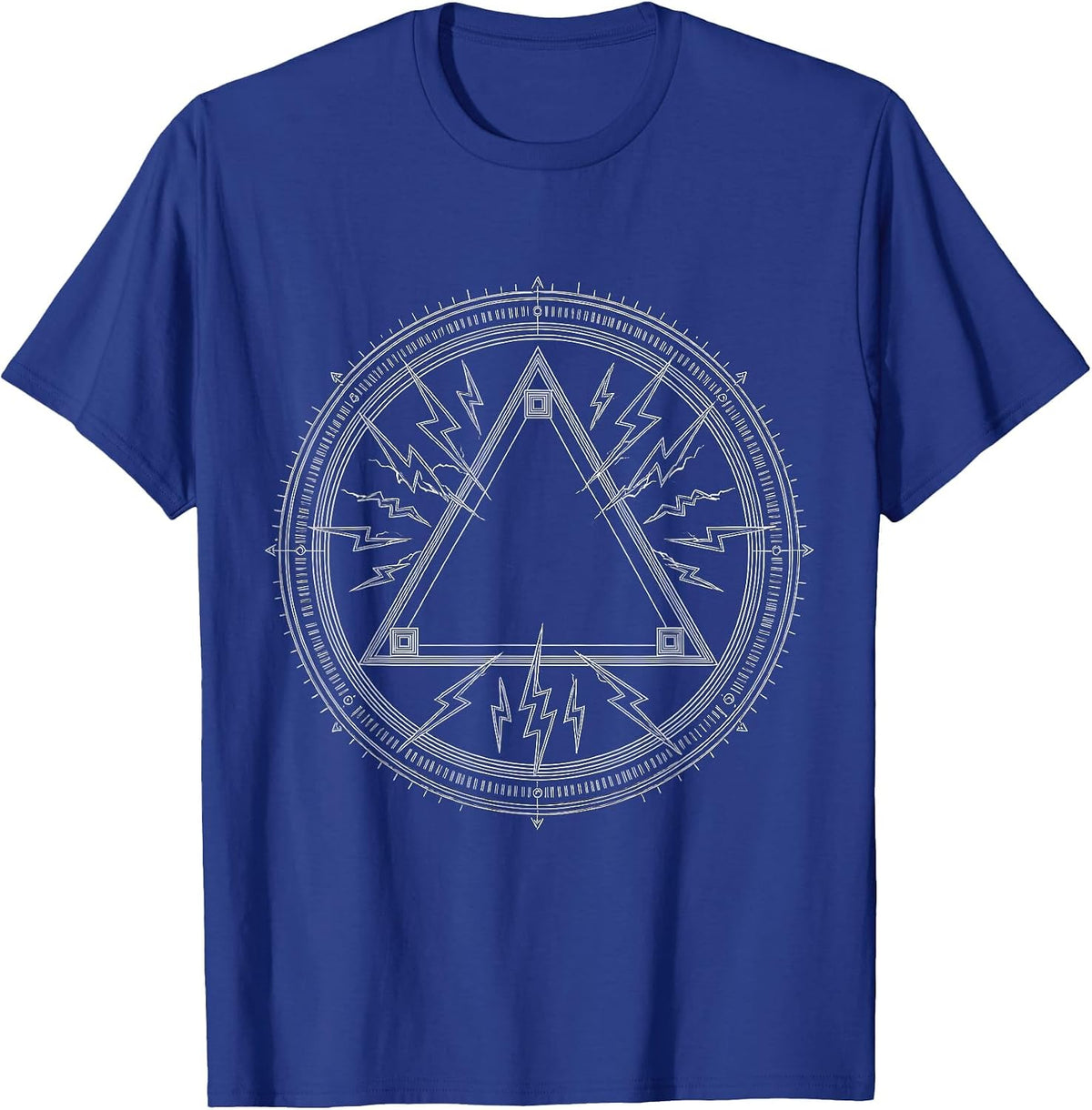 Math Teacher Pythagorean Triangle Lightning Bolt T-Shirt - Royal Blue