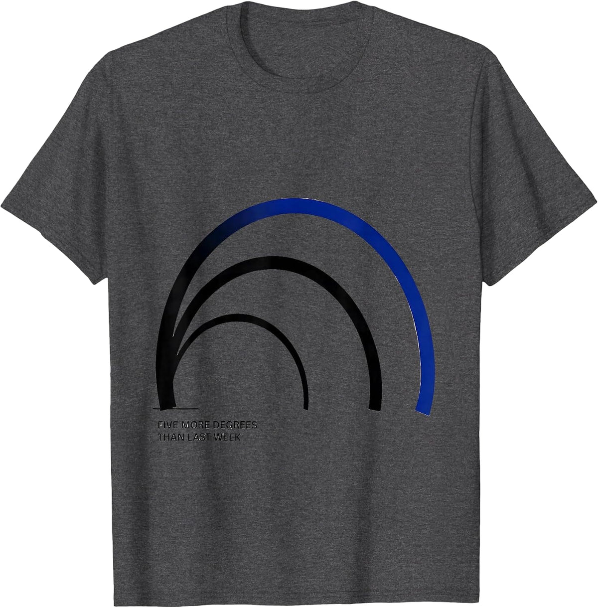 Men's Five More Degrees Than Last Week Funny Physical Therapist PT T-Shirt - Dark Heather Grey