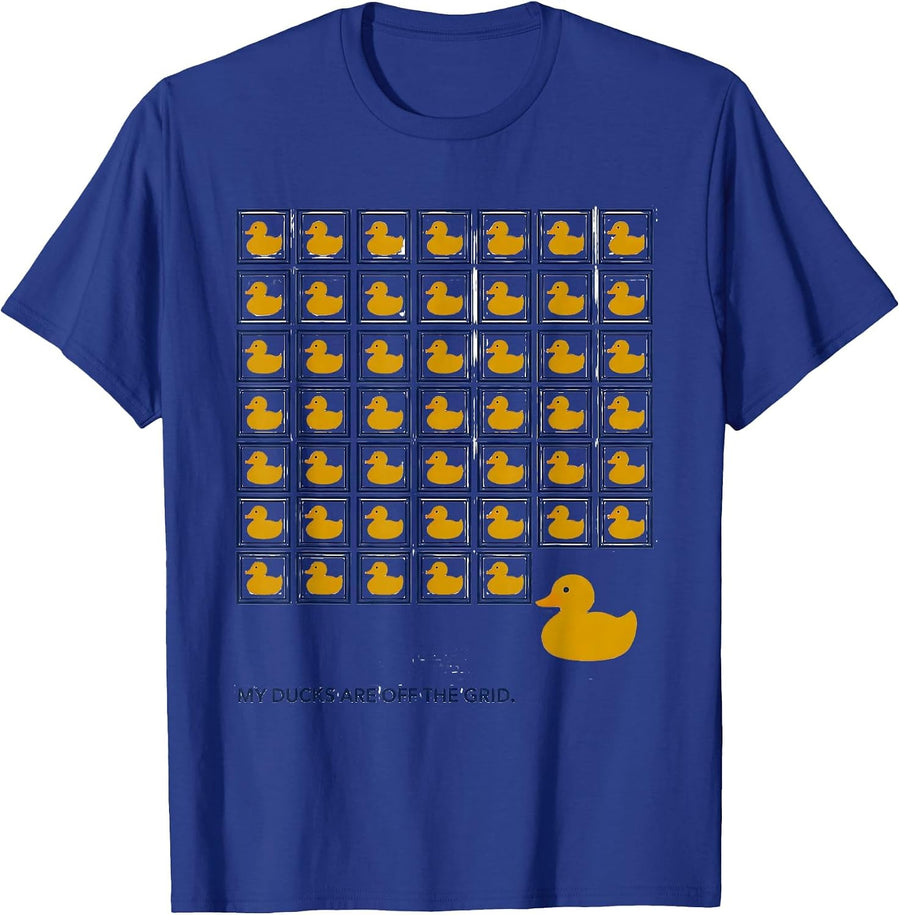 My Ducks Are Off The Grid Funny Duck Humor Novelty Gift T-Shirt - Royal Blue