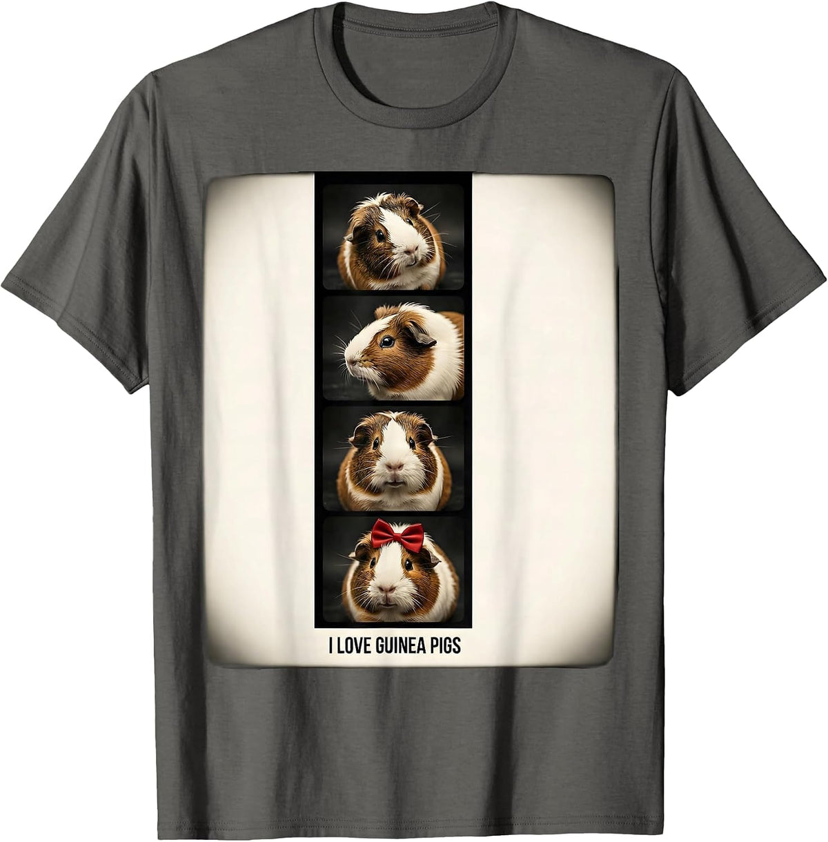 I Love Guinea Pigs Funny Guinea Pig Lover Pet Gift T-Shirt - Asphalt Grey