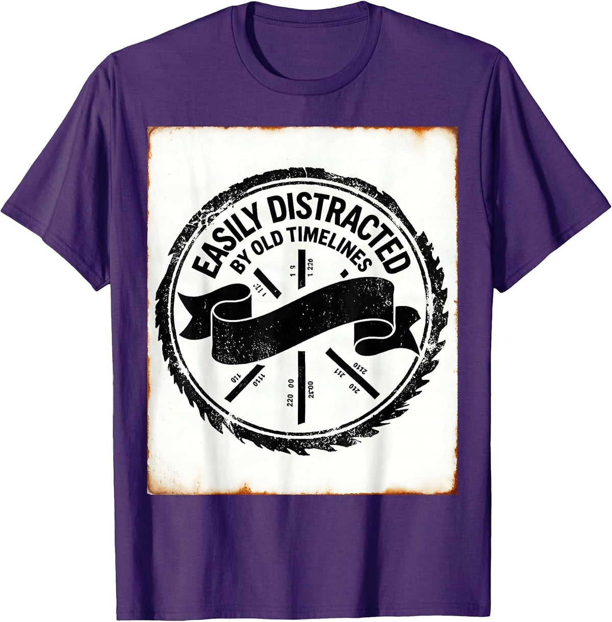 Easily Distracted By Old Timelines Funny History Teacher T-Shirt - Purple