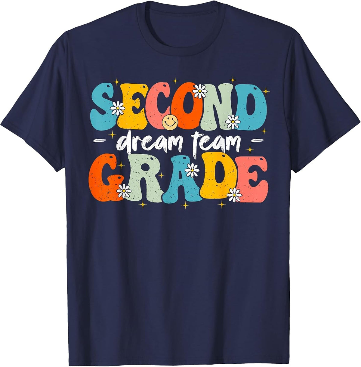 Dream Team Second Grade Teacher Back to School 2nd Grade Kid T-Shirt - Navy Blue