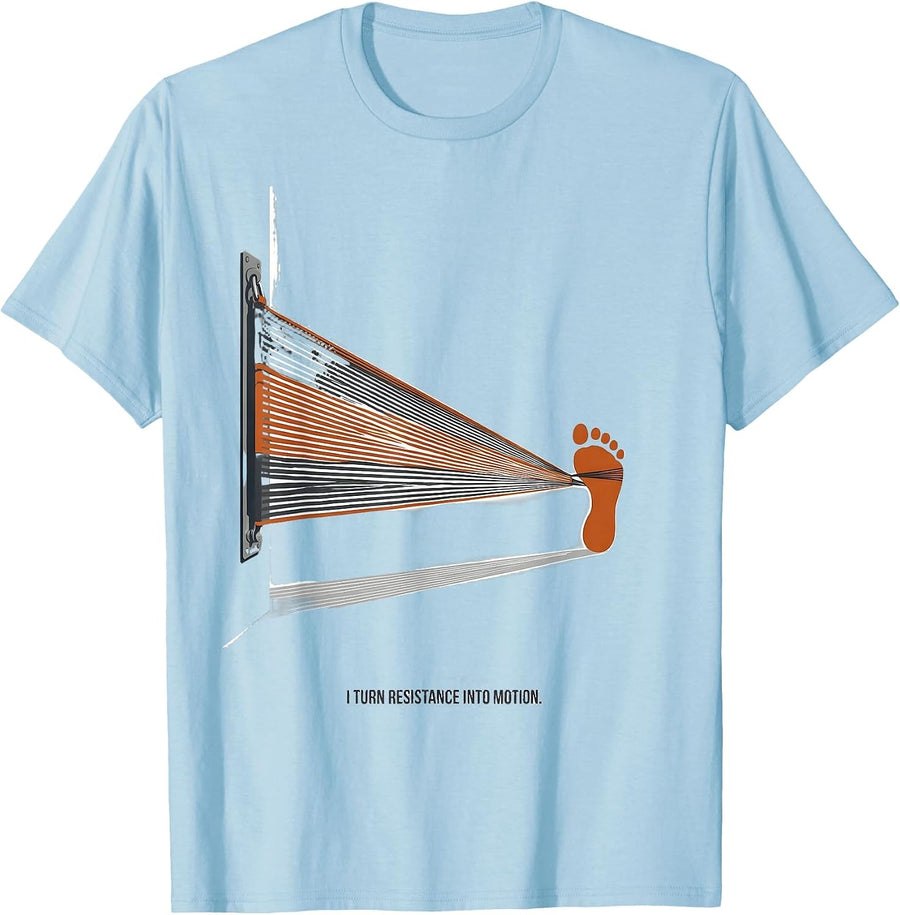 Men's I Turn Resistance Into Motion Physical Therapy PT Humor T-Shirt - Baby Blue