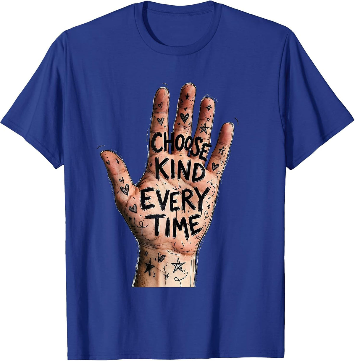 Men's Choose Kind Every Time Kindness Graphic Design T-Shirt - Royal Blue