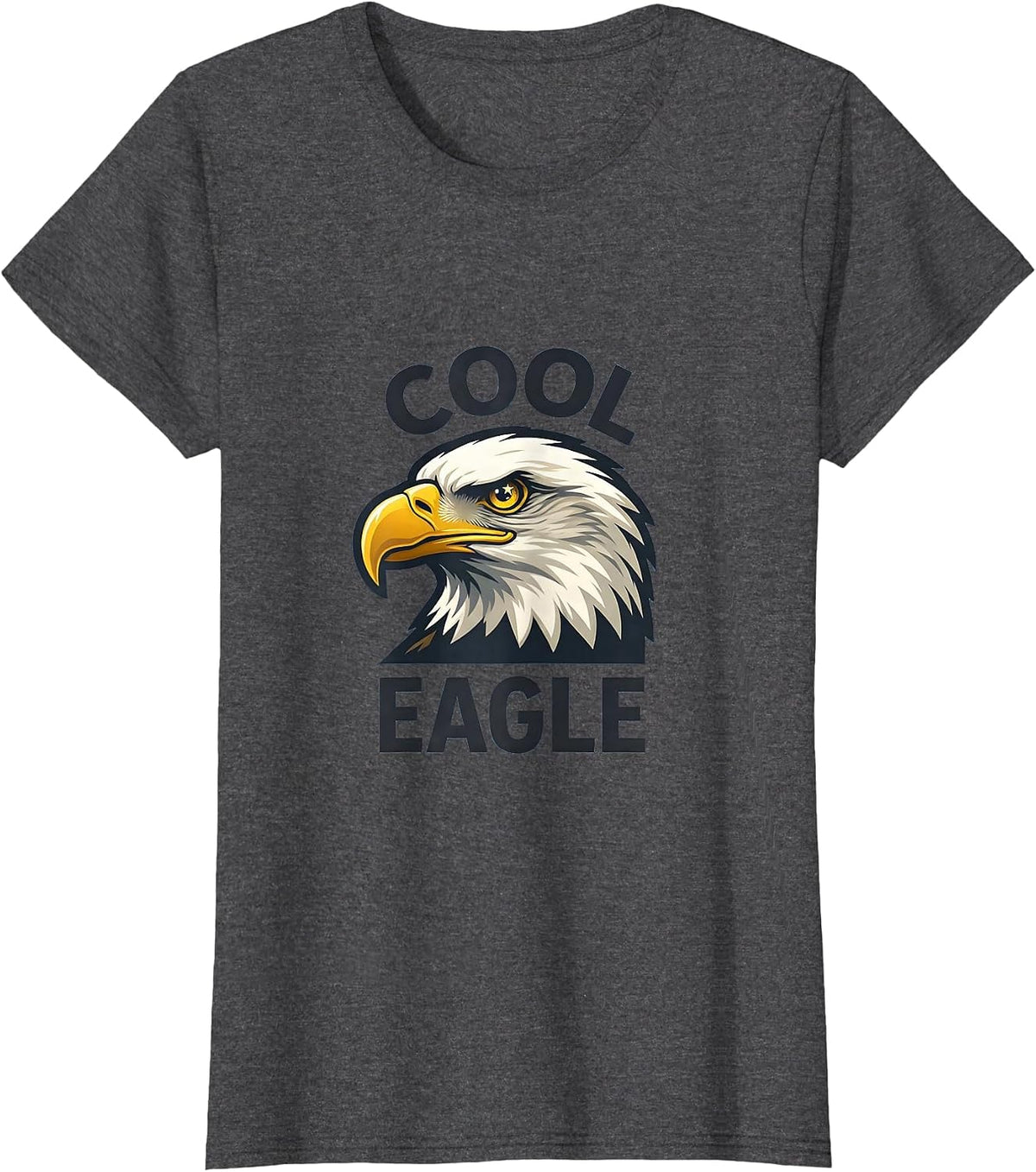 Women's Cool Eagle Mascot Logo Eagle Lover Family Fan Gift T-Shirt - Dark Heather Grey