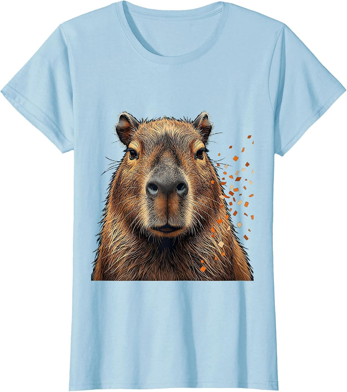 Capybara Moods Funny Animal Humor Illustration T-Shirt - Baby Blue