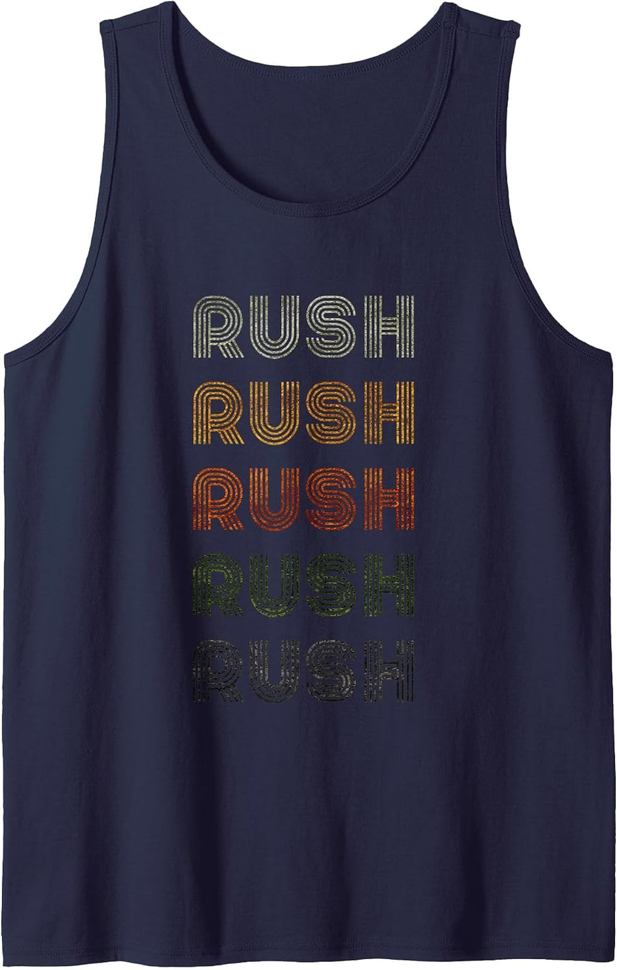 Love Heart Rush Tee Grunge Vintage Style Black Rush Tank Top - Navy Blue