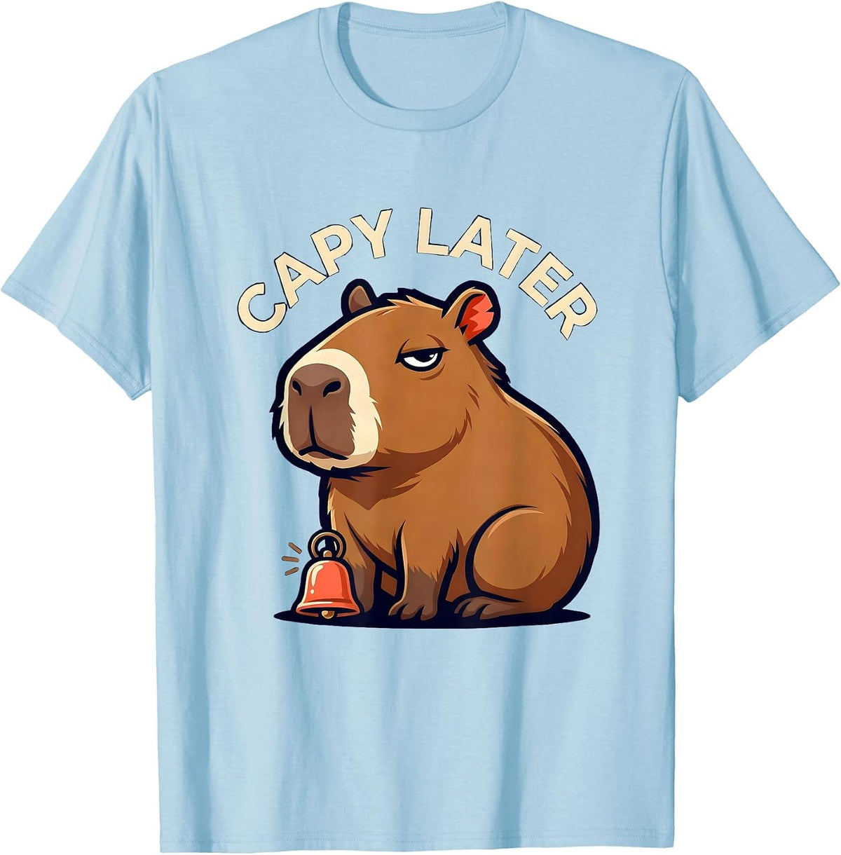 Men's Capy Later Funny Capybara Animal Meme Gamer Gift T-Shirt - Baby Blue