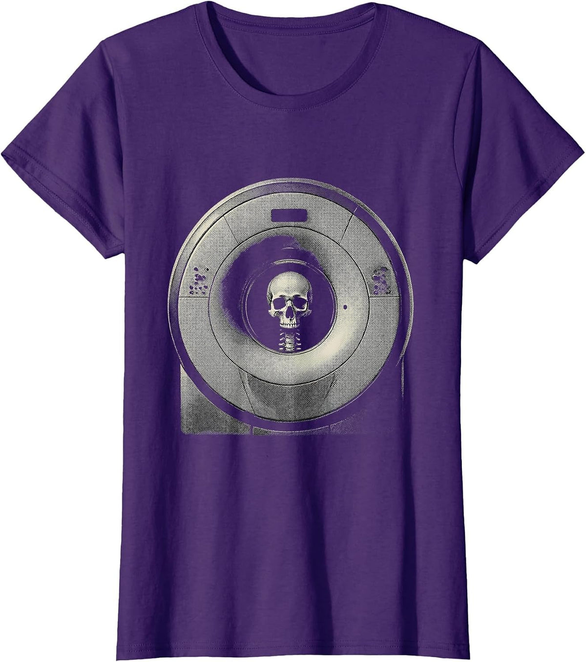 Women's MRI Head Coil Radiology Tech Humor Occupation Pride T-Shirt - Purple