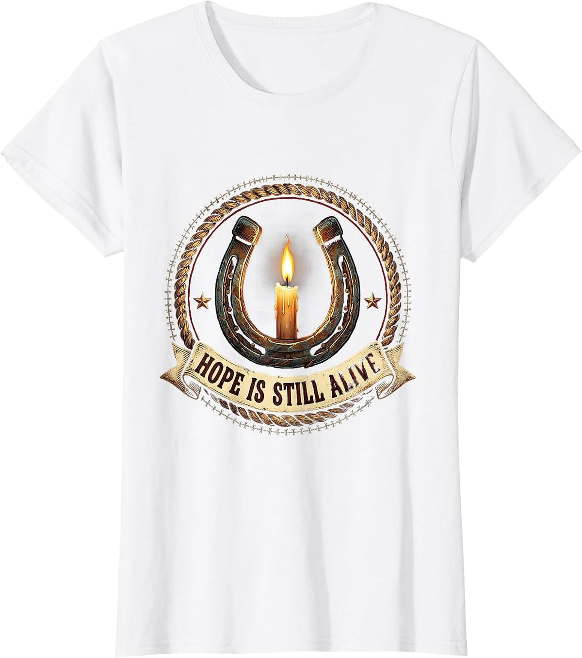Women's Hope Is Still Alive Suicide Awareness Design T-Shirt - White