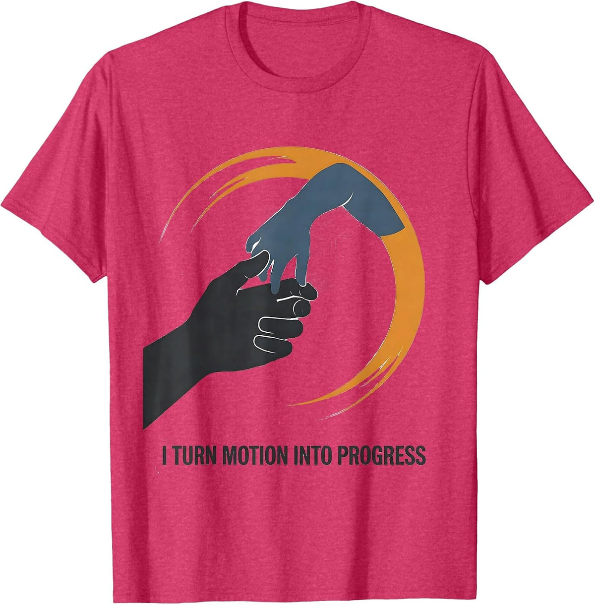 Men's I Turn Motion Into Progress Physical Therapy PT Therapist T-Shirt - Red Heather