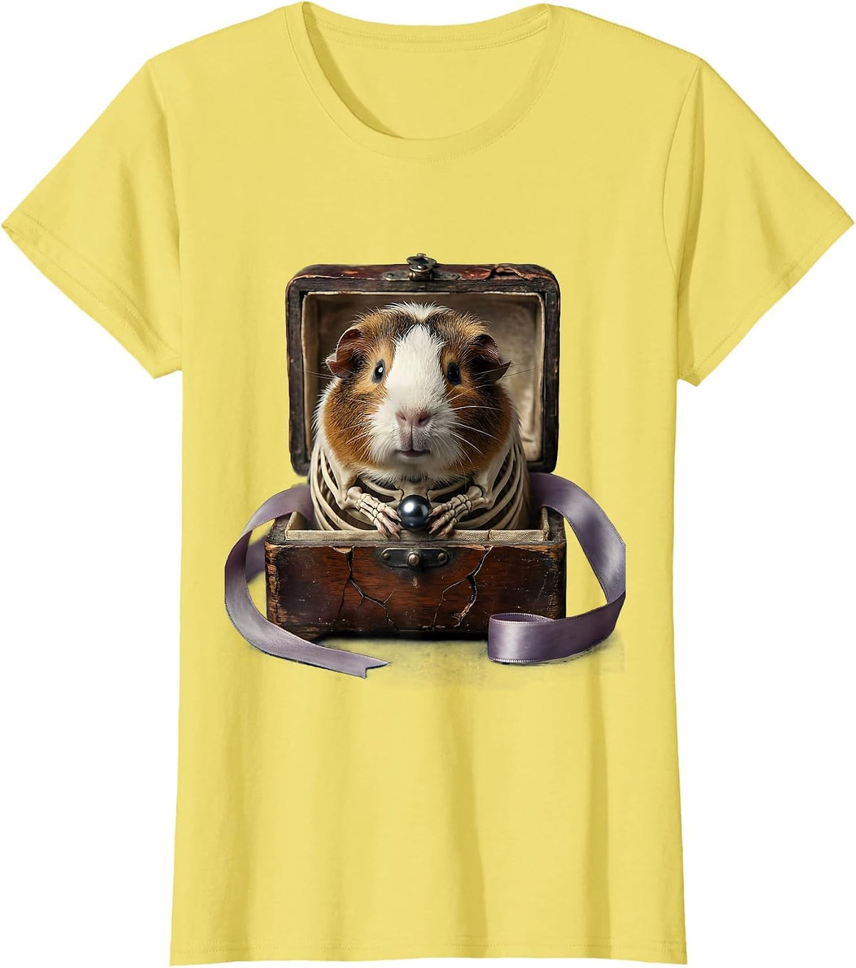 Guinea Pig Pastel Goth Kawaii Creepy Cute Halloween T-Shirt - Lemon Yellow