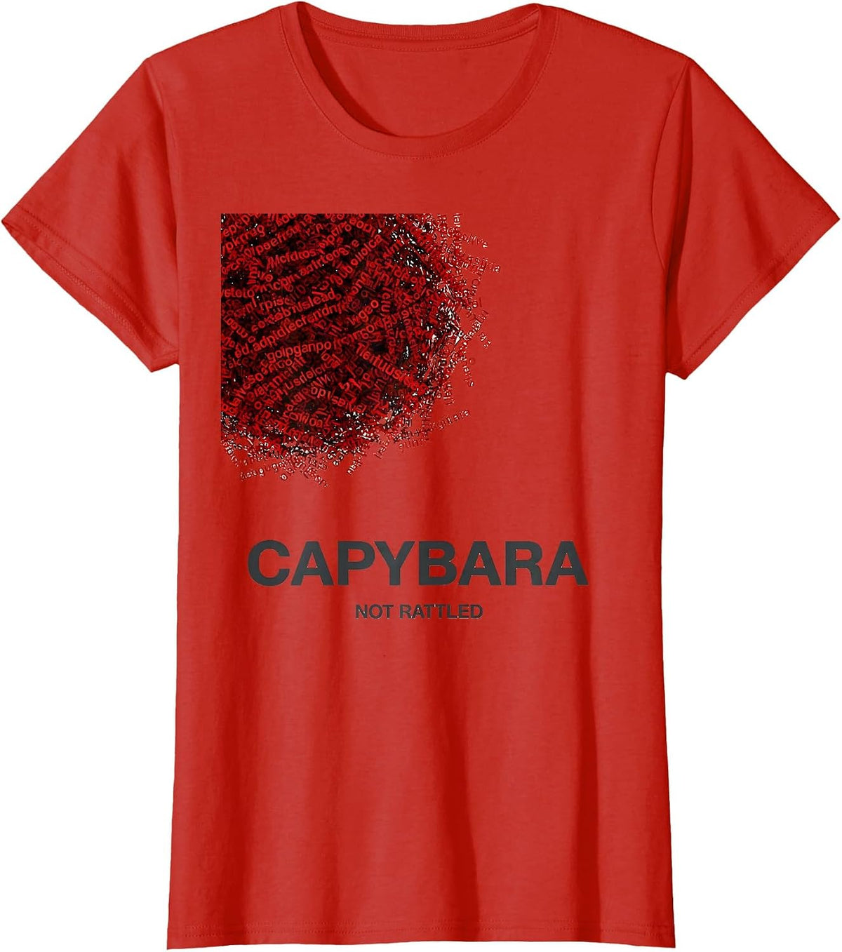 Women's Capybara Not Rattled Funny Capybara Meme Gamer Humor T-Shirt - Red