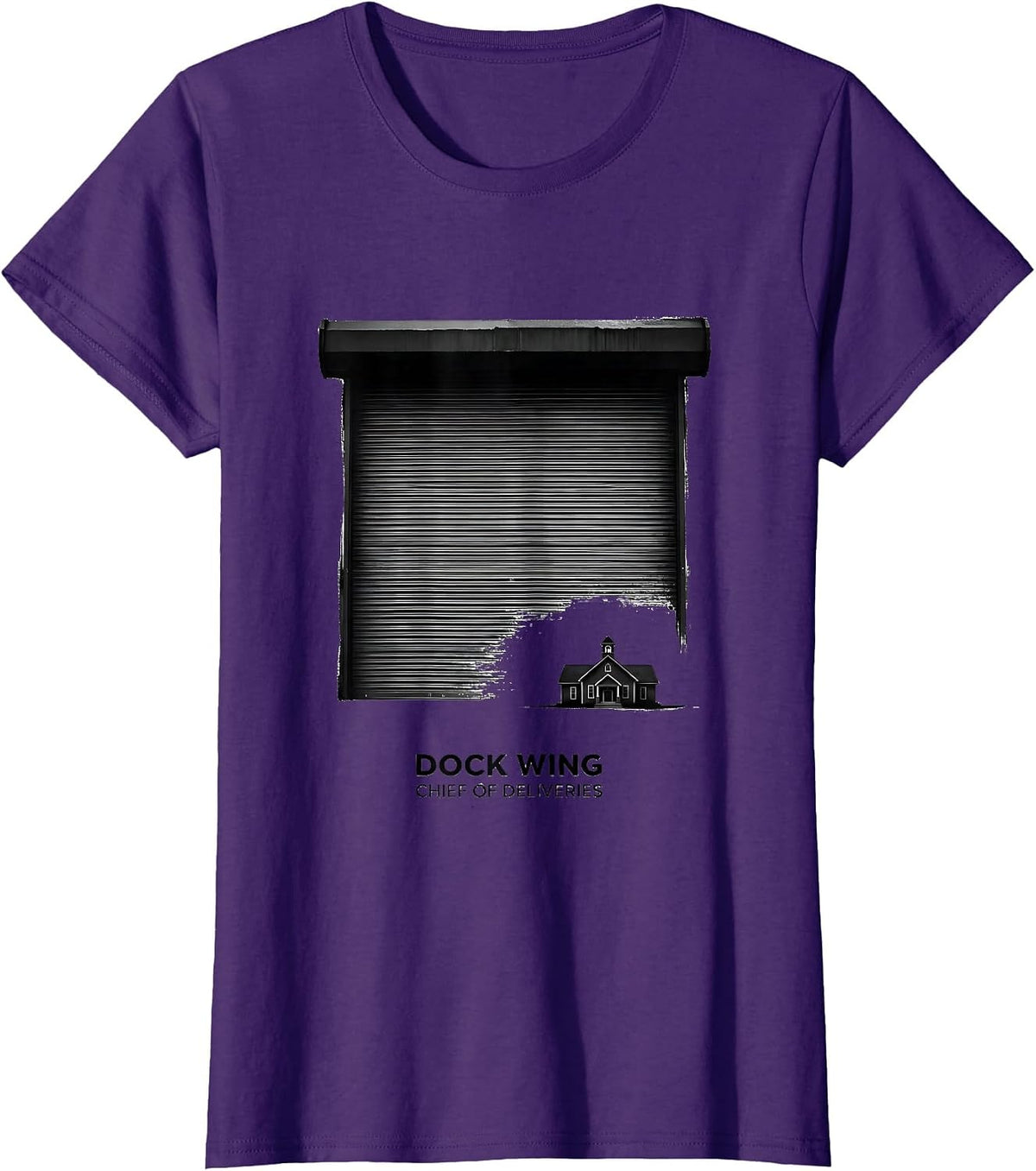 Women's Dock Wing Chief Of Deliveries Funny School Custodian Janitor T-Shirt - Purple