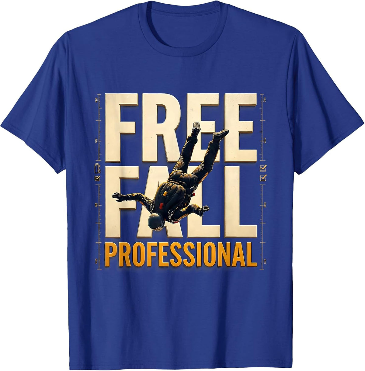 Free Fall Professional Funny Skydiving Skydive Lover T-Shirt - Royal Blue