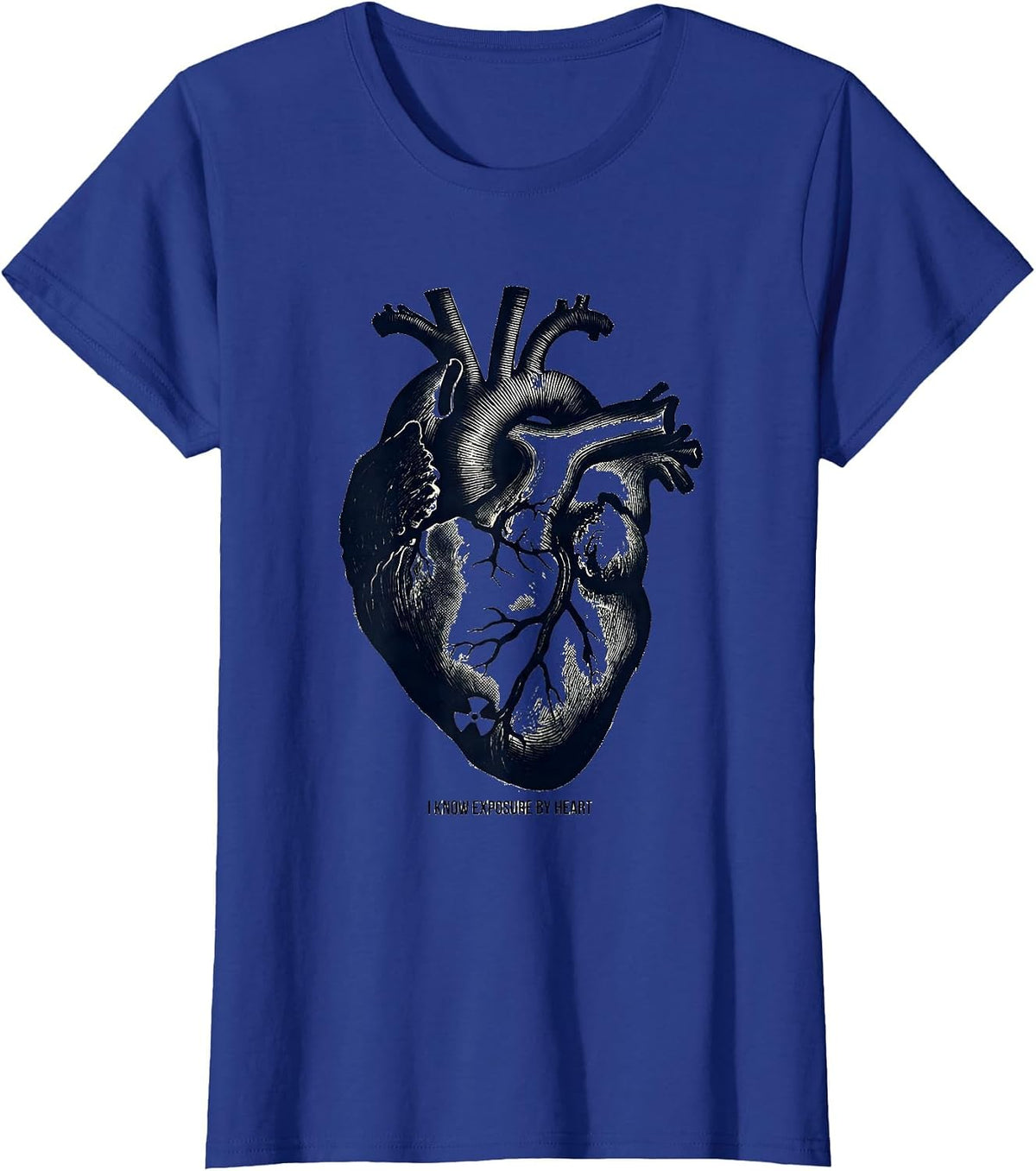 Women's I Know Exposure By Heart Funny Radiology Tech Rad Tech Humor T-Shirt - Royal Blue