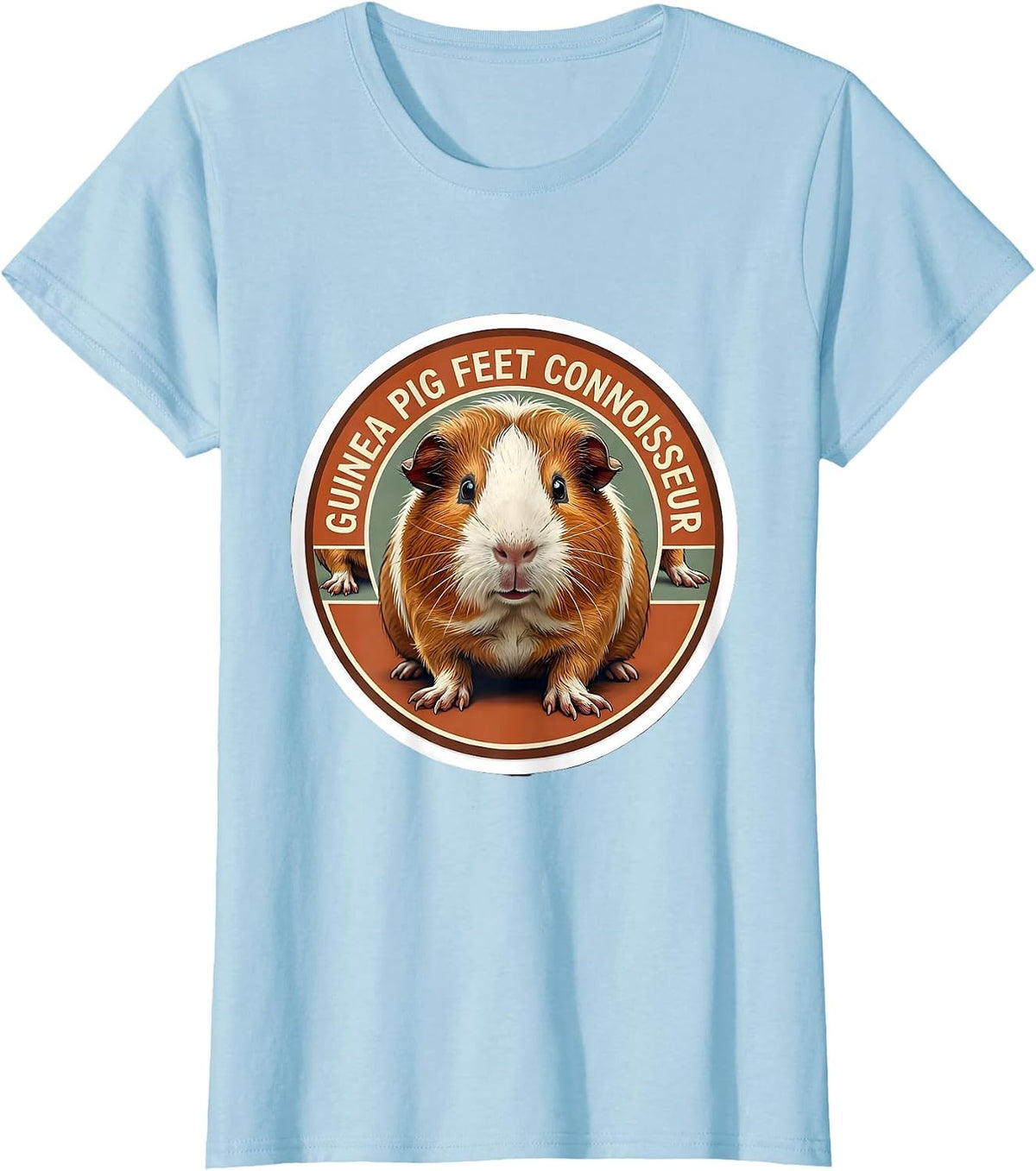 Women's Guinea Pig Feet Connoisseur Funny Pet Lover Cavy Owner T-Shirt - Baby Blue
