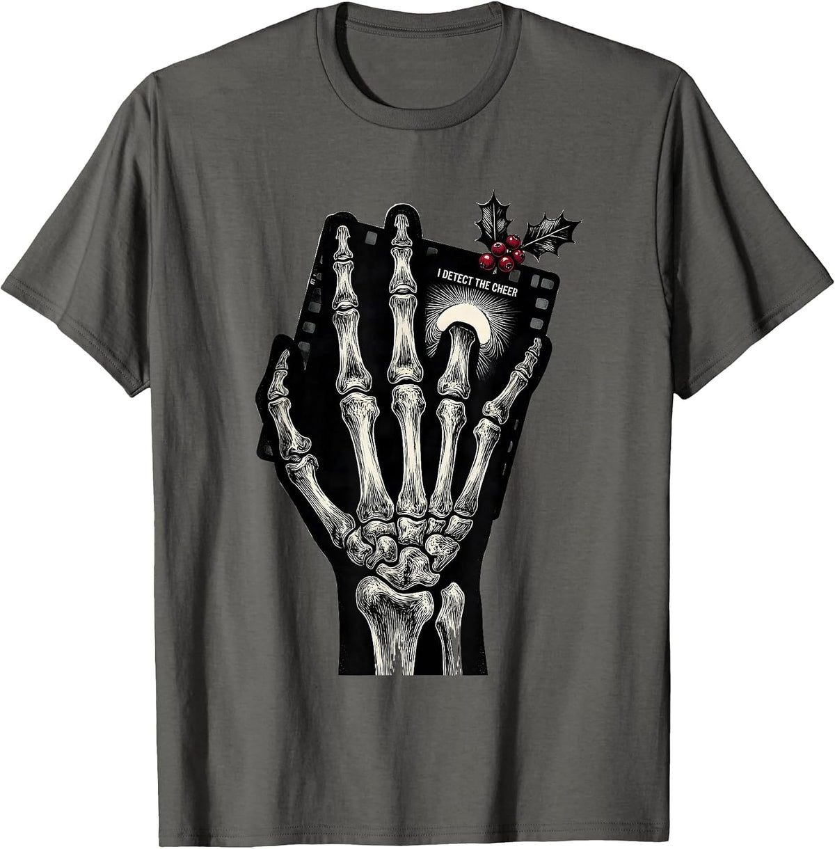 Men's I Detect The Cheer Scratchboard Radiology Tech Humor T-Shirt - Asphalt Grey