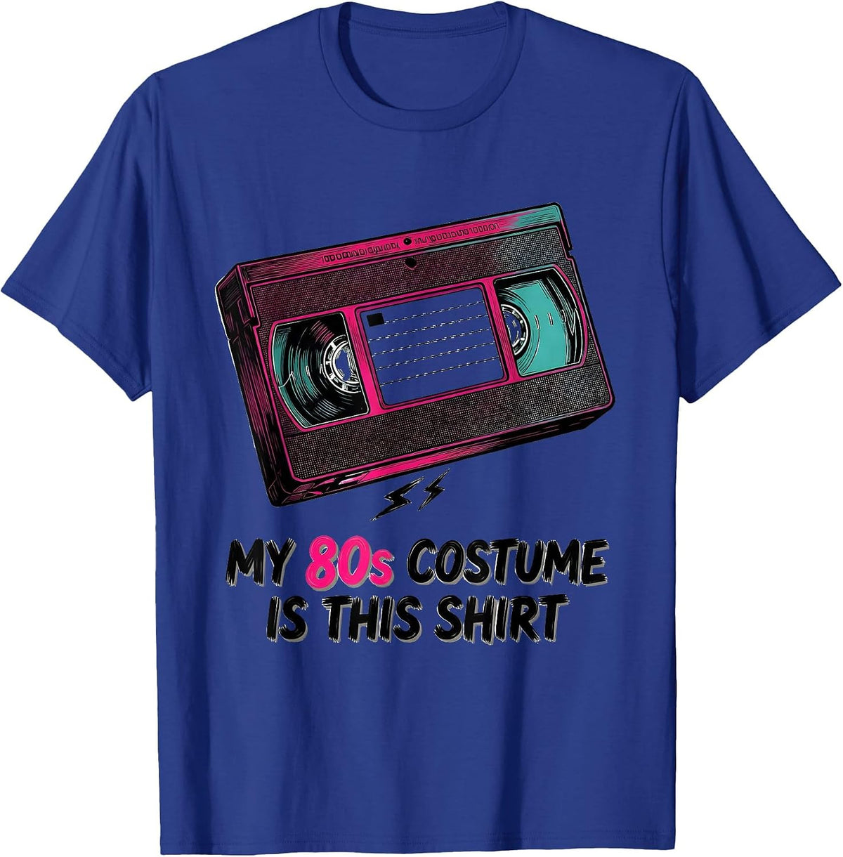 Men's My 80s Costume Is This Shirt Funny 80s Party Retro Throwback T-Shirt - Royal Blue