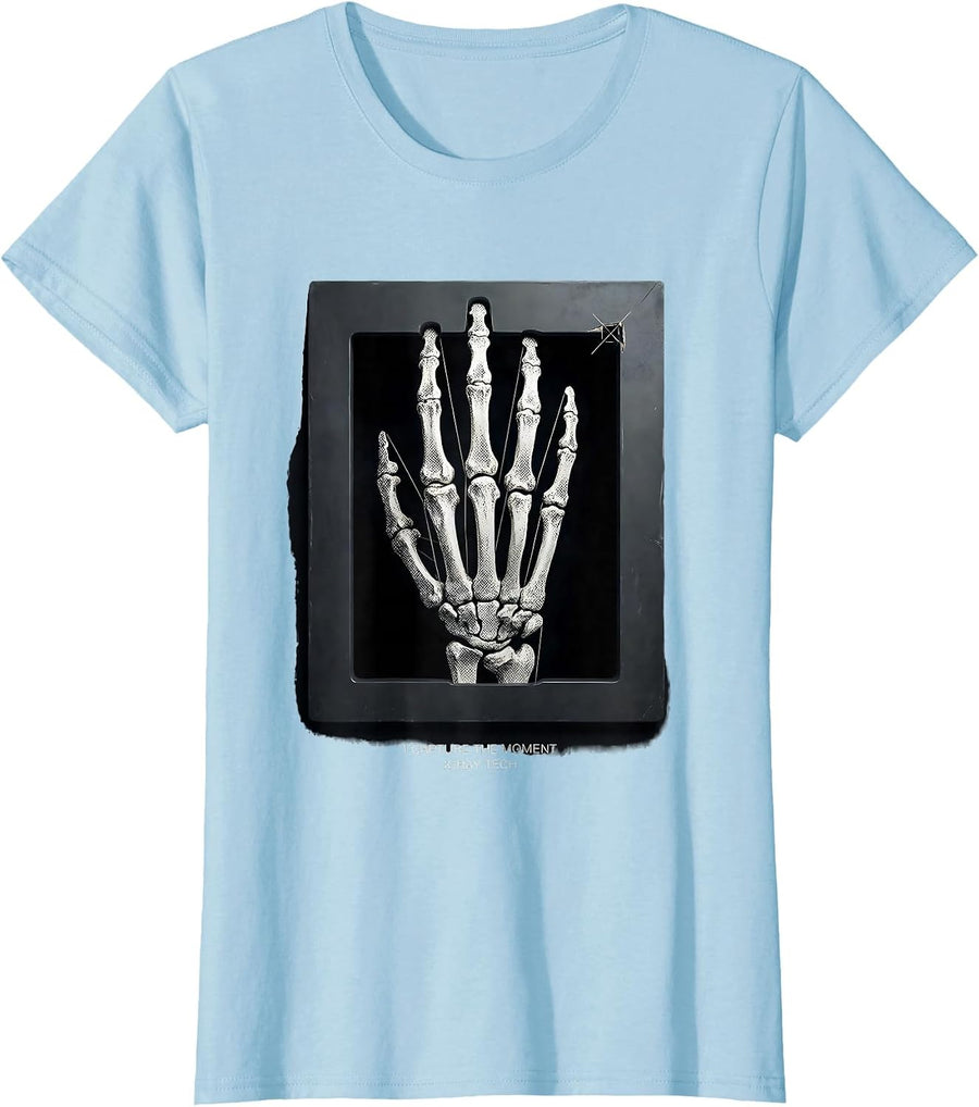 Women's I Capture The Moment X-Ray Tech Radiology Rad Tech T-Shirt - Baby Blue