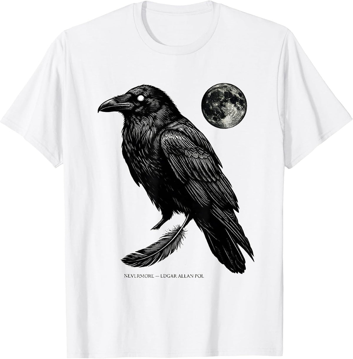 Men's Nevermore — Edgar Allan Poe Gothic Raven Literary Fan Gift T-Shirt - White