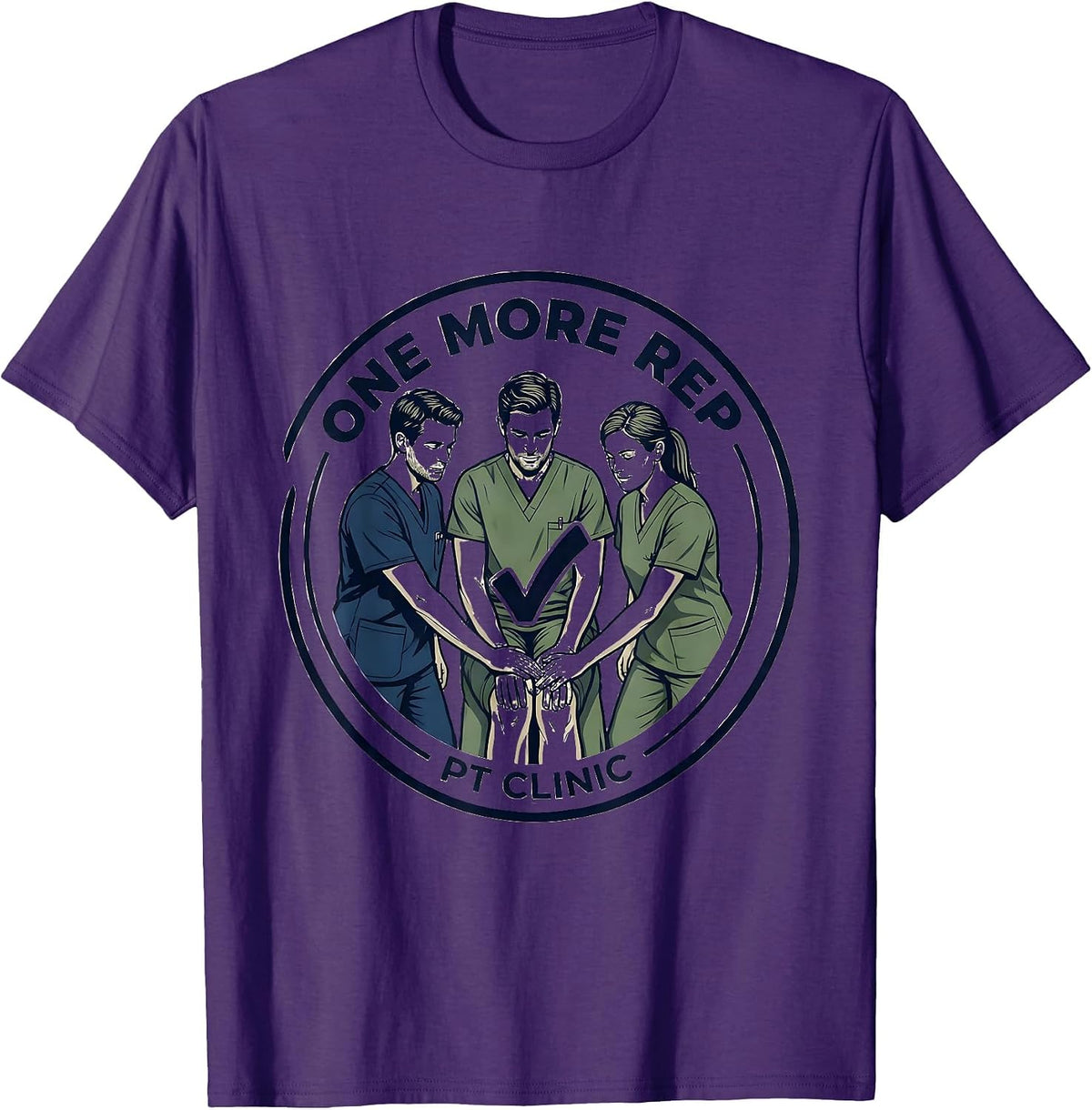Men's Therapist Team Support Physical Therapy Humor Gift T-Shirt - Purple