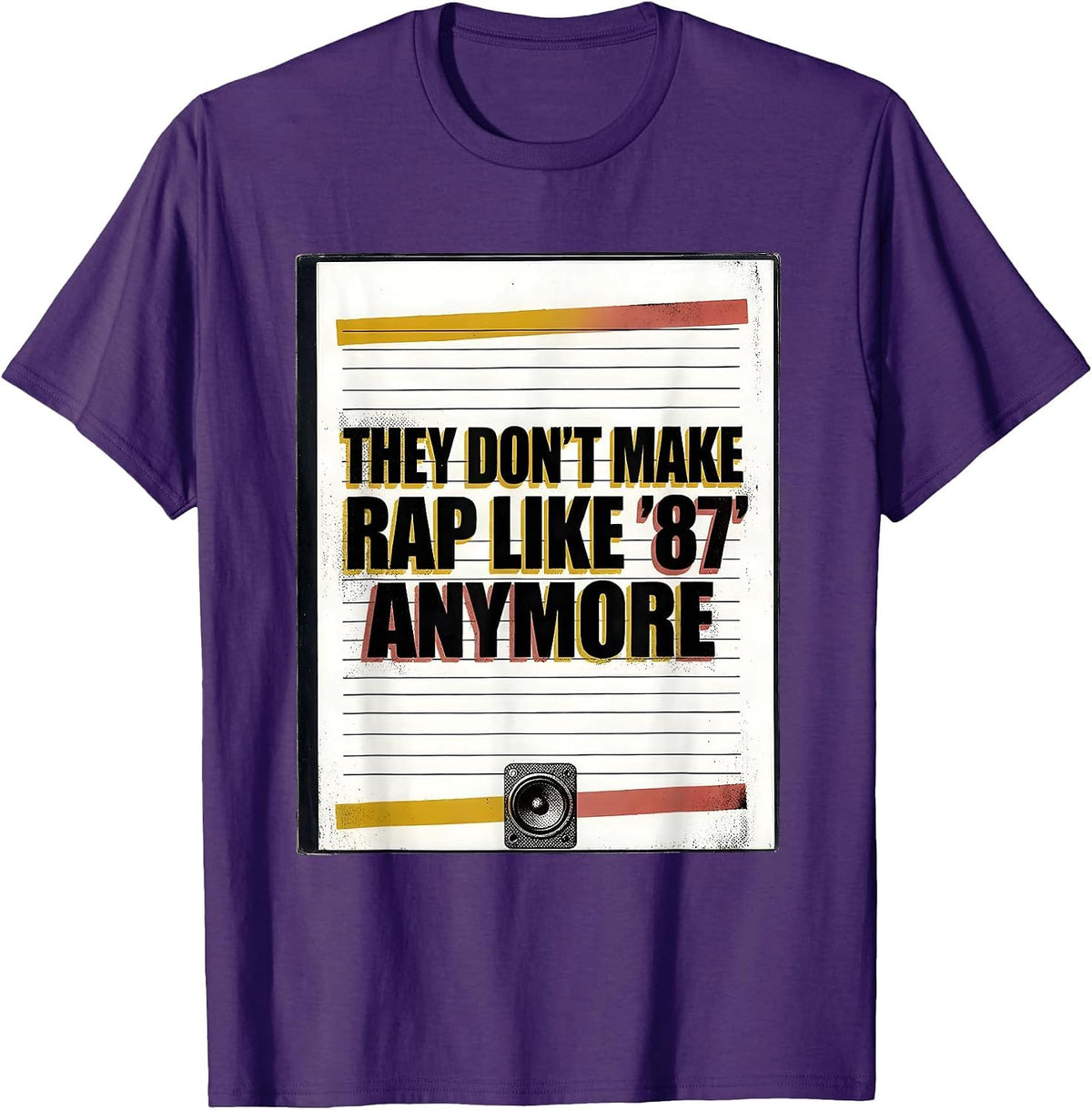 They Don't Make Rap Like '87 Anymore Vintage Hip Hop T-Shirt - Purple
