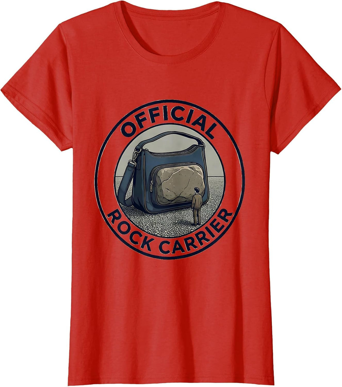 Official Rock Carrier Funny Rock Collector Geology Humor T-Shirt - Red