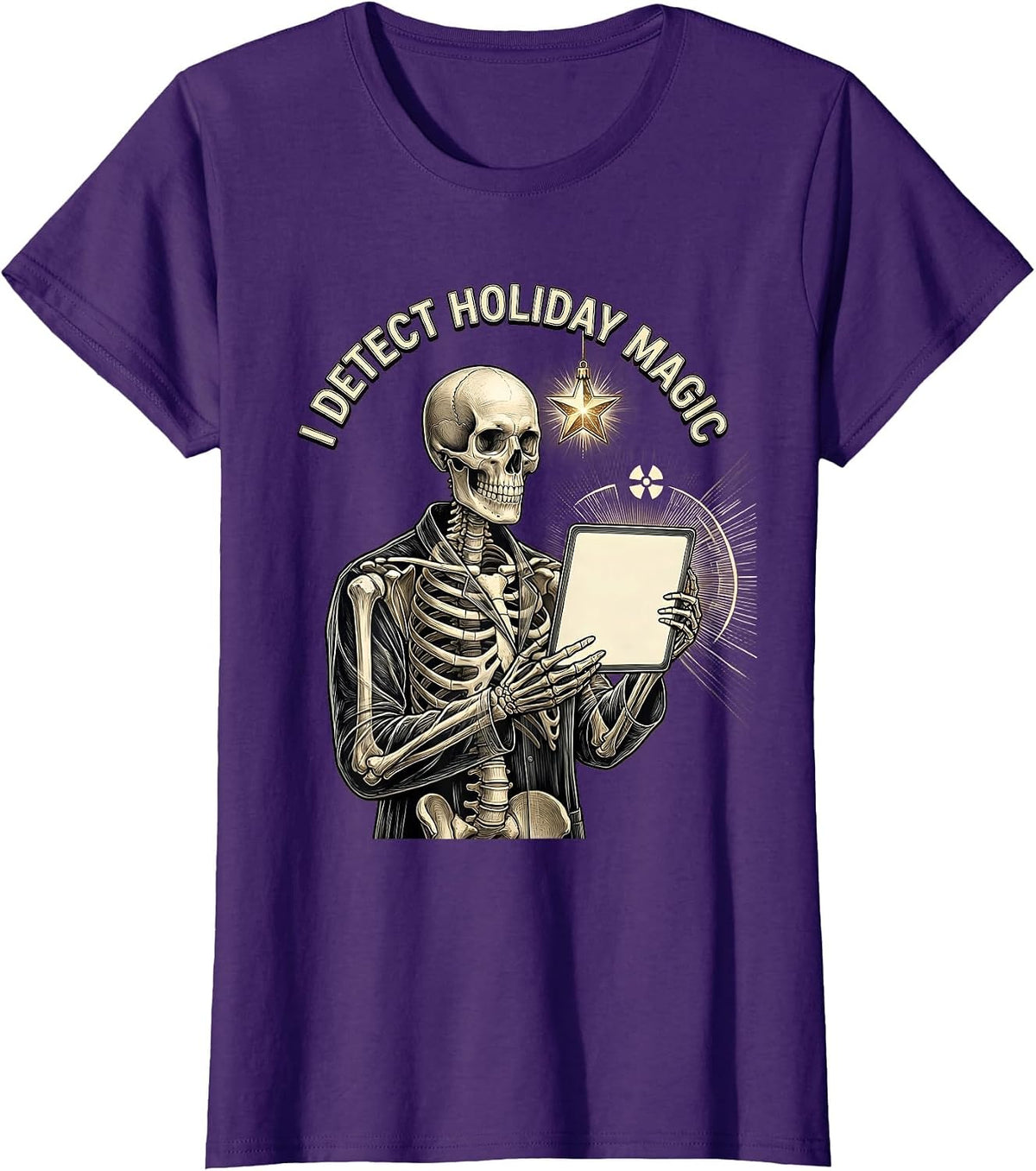 Women's I Detect Holiday Magic Funny Radiology Tech Radiographer T-Shirt - Purple