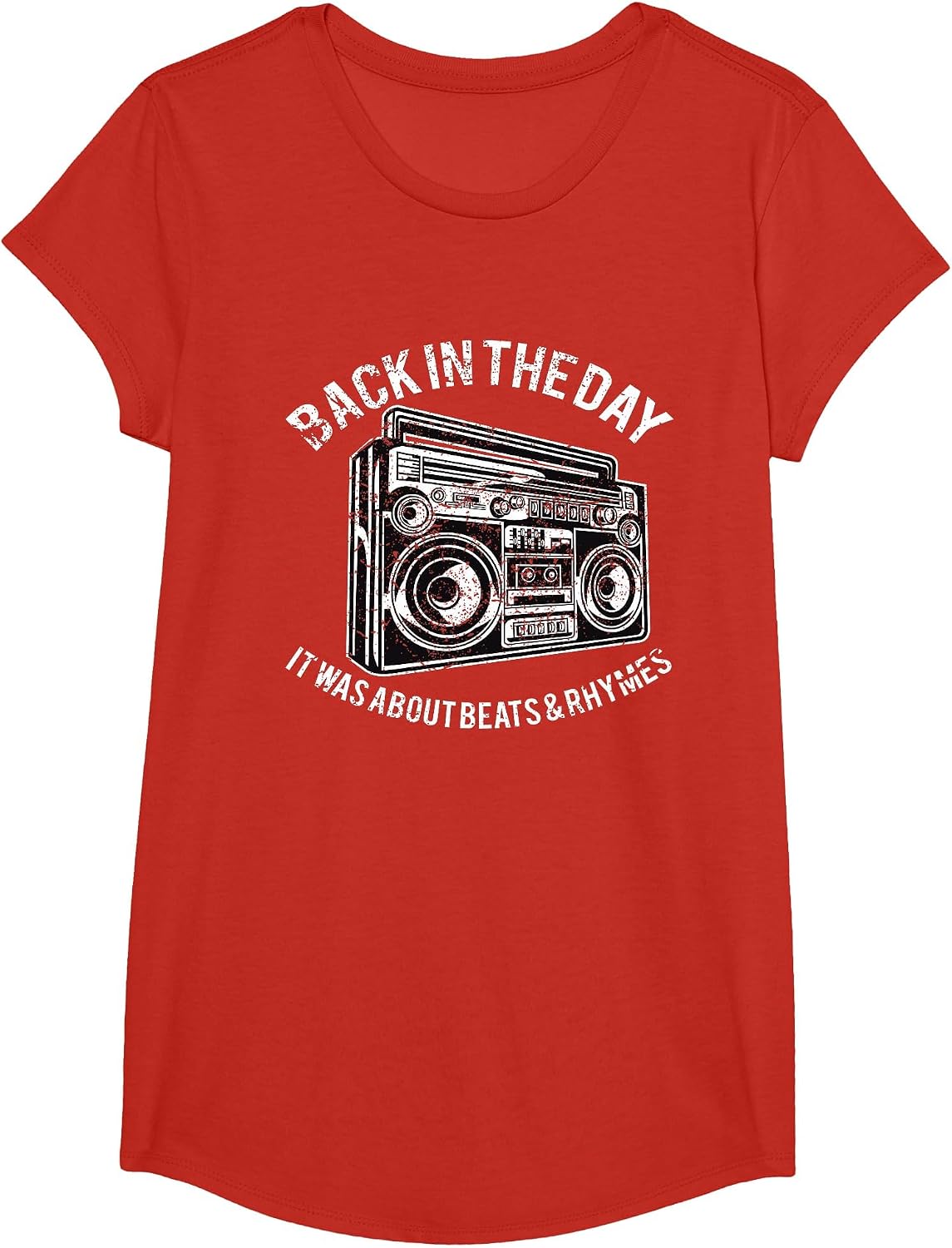Old School Hip Hop T Shirt T-Shirt - Girls Red