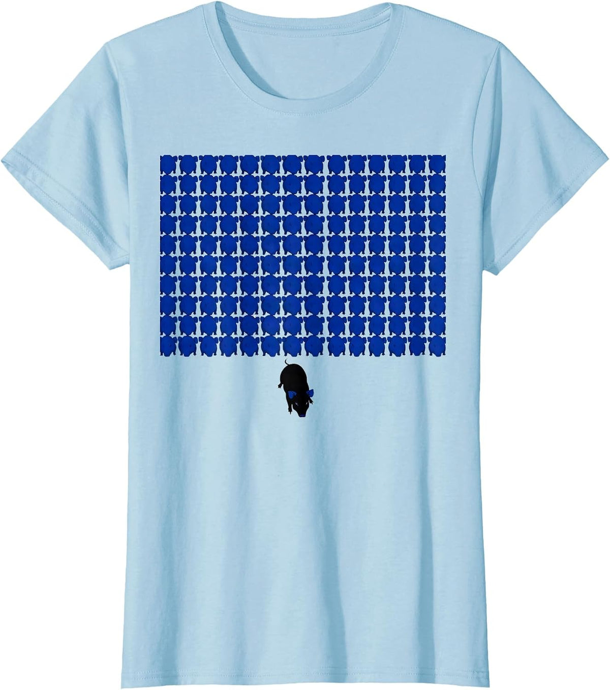 Guinea Pig Grid Pet Lover Humor T-Shirt - Baby Blue
