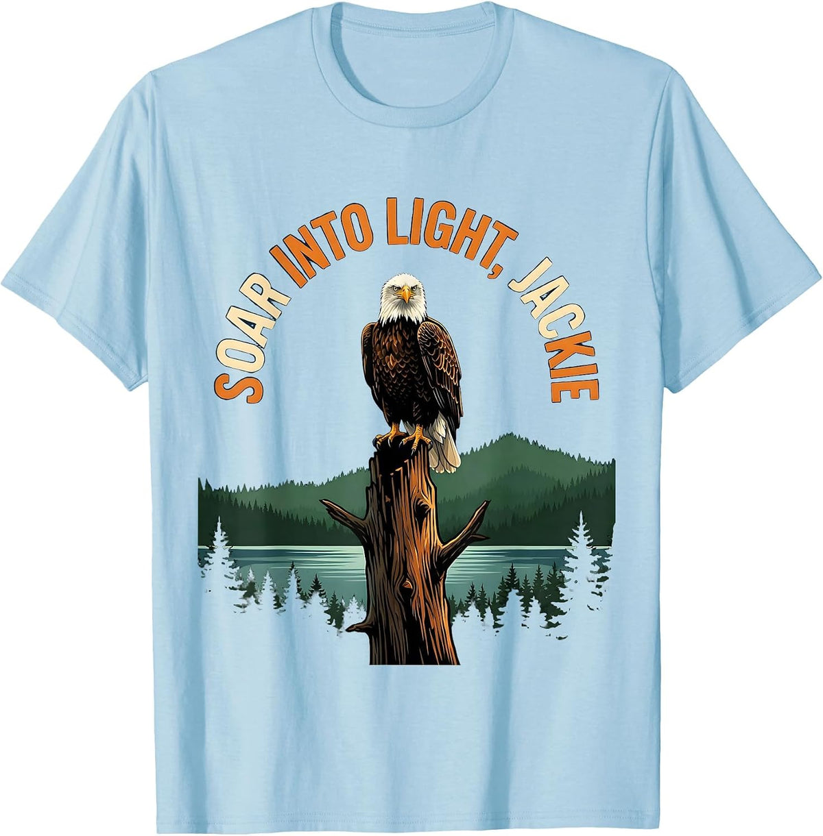 Men's Soar Into Light Jackie Big Bear Eagle Memorial Tribute T-Shirt - Baby Blue