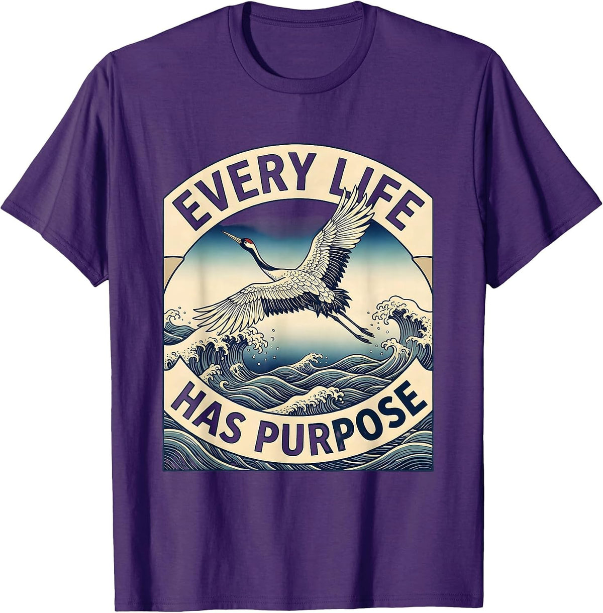 Every Life Has Purpose Suicide Prevention Design T-Shirt - Purple
