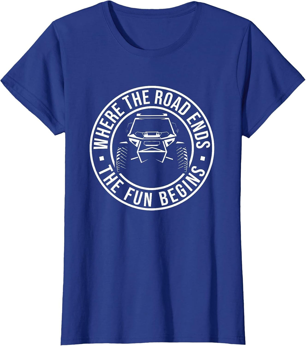 Offroading UTV Offroad Where The Road Ends Rock Crawling T-Shirt - Royal Blue