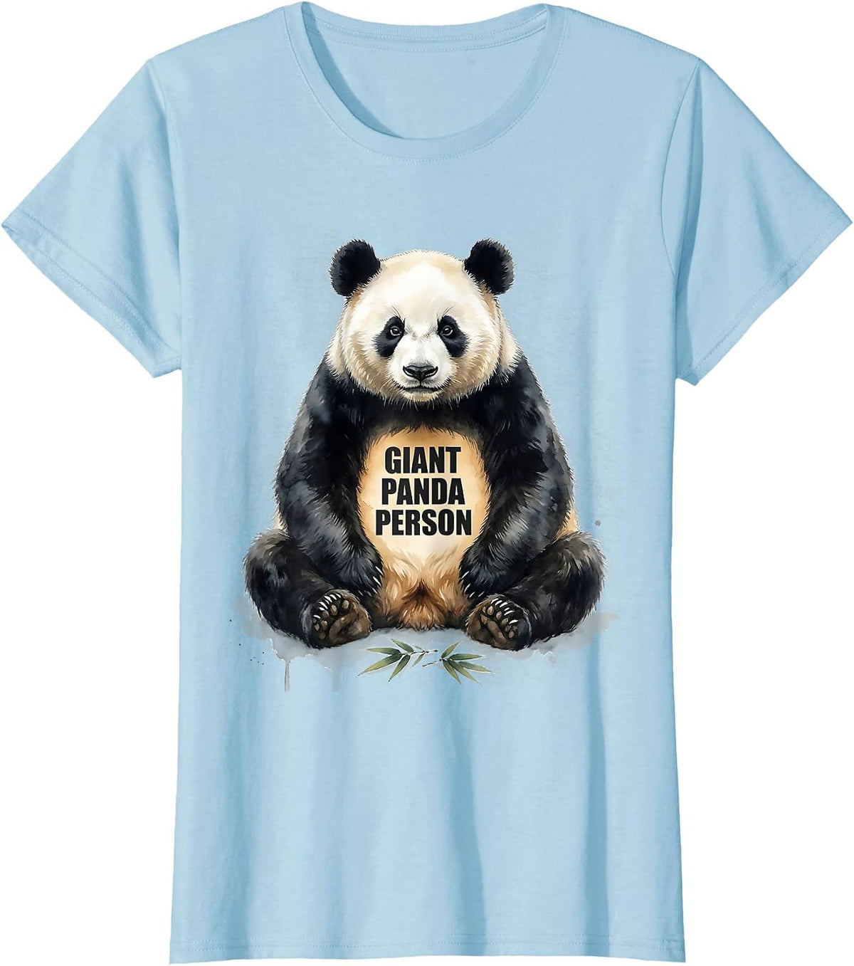Giant Panda Person Cute Humor Panda Lover Gift T-Shirt - Baby Blue