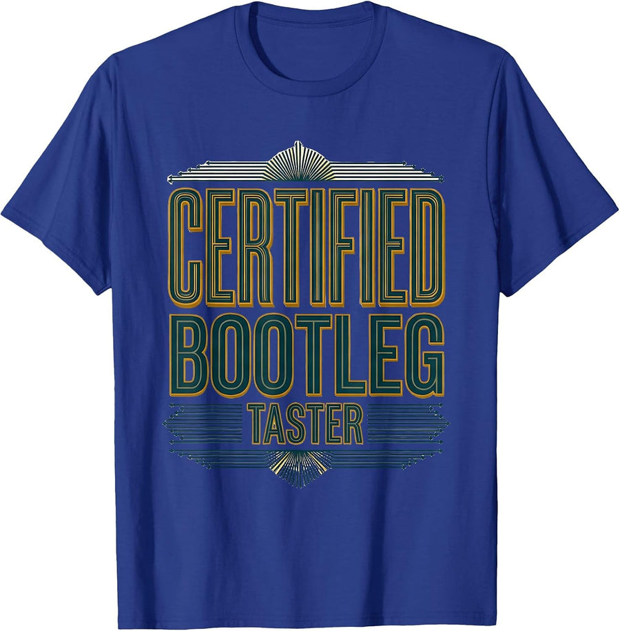 Certified Bootleg Taster Vintage Roaring 1920s Party Guest T-Shirt - Royal Blue
