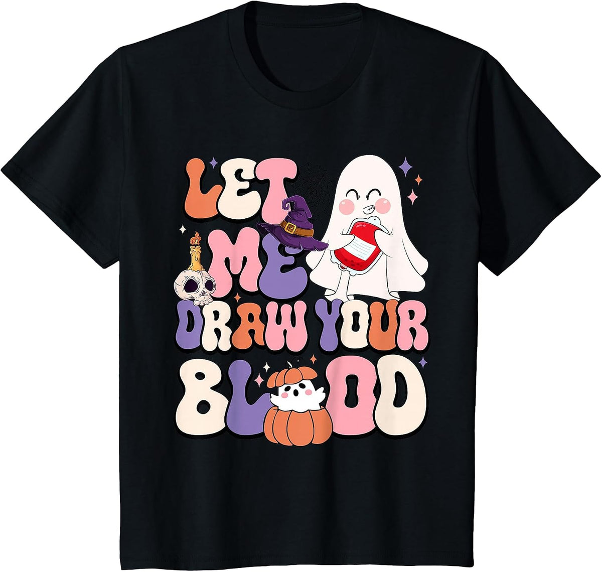 Let Me Draw Your Blood Halloween Phlebotomist Phlebotomy T-Shirt - Black