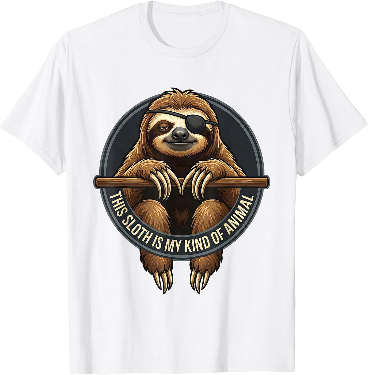 Men's This Sloth Is My Kind Of Animal Funny Sloth Lover Humor T-Shirt - White