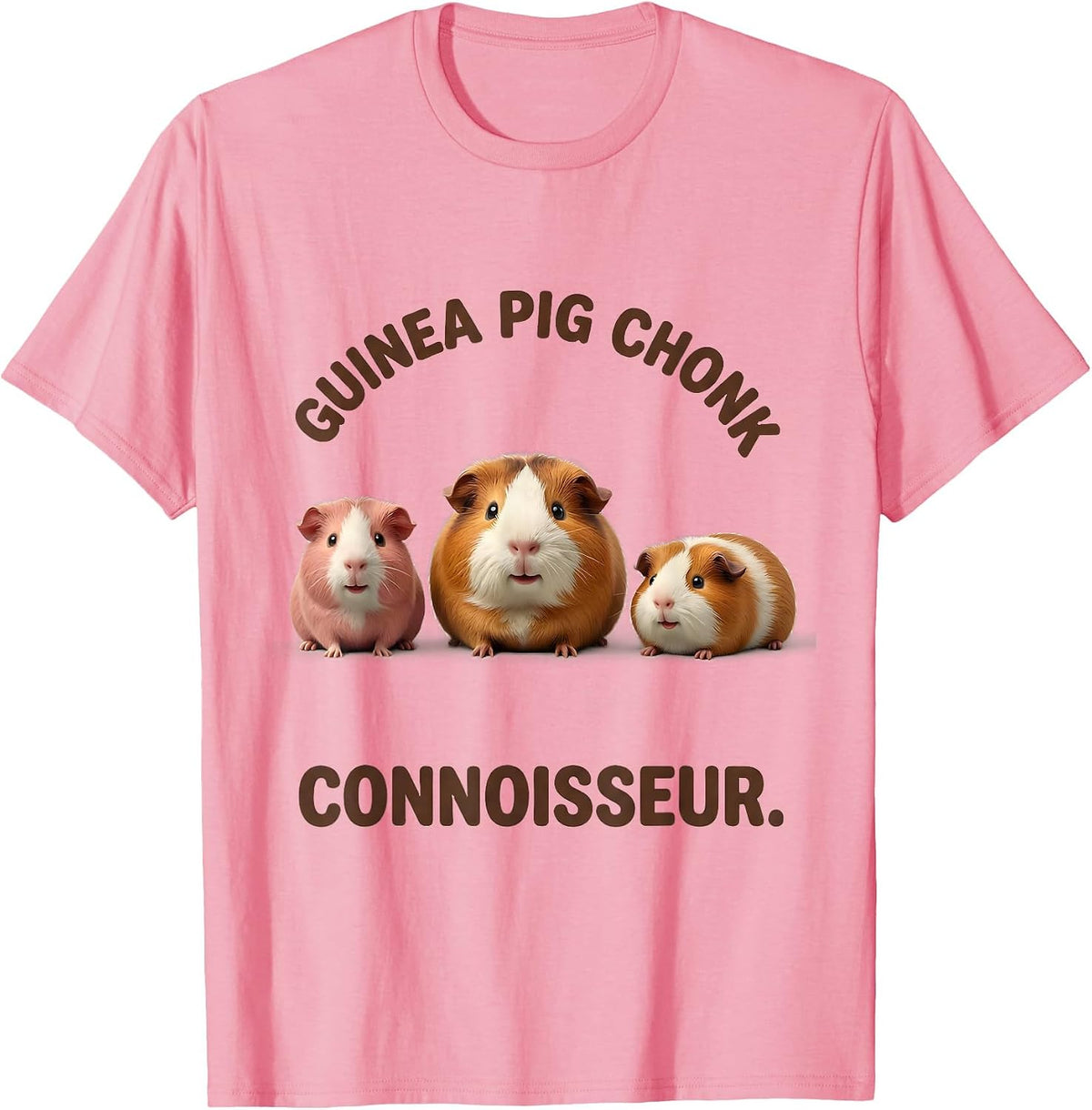 Men's Guinea Pig Chonk Connoisseur Cute Kawaii Pet Lover Humor T-Shirt - Pink