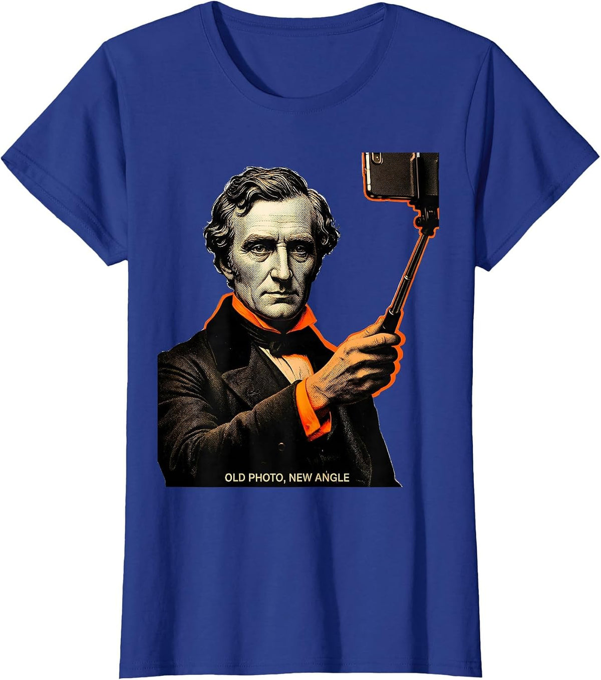 Women's Old Photo New Angle Funny Artist Painter Art Student Humor T-Shirt - Royal Blue